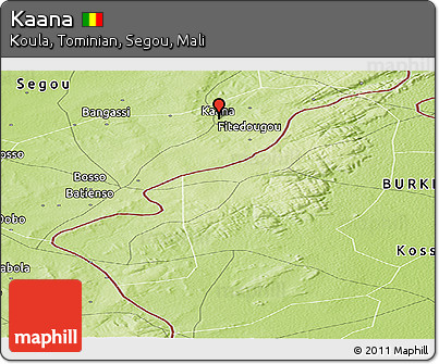 Physical Panoramic Map of Kaana