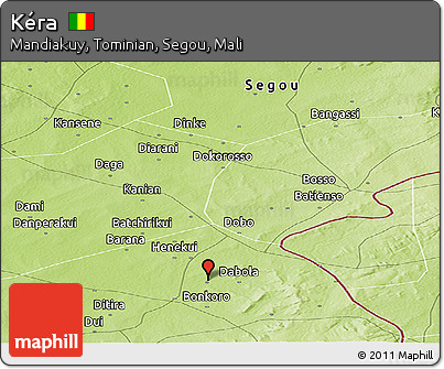 Physical Panoramic Map of Kéra