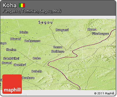 Physical Panoramic Map of Koha