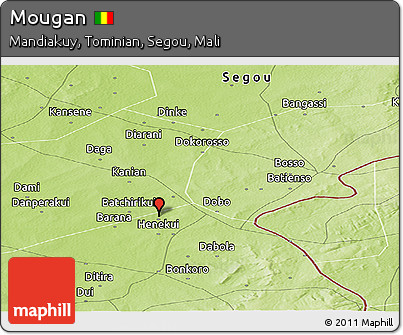 Physical Panoramic Map of Mougan
