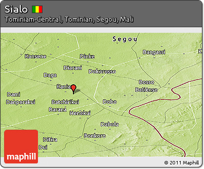 Physical Panoramic Map of Sialo