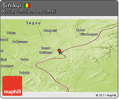 Physical Panoramic Map of Sinikui