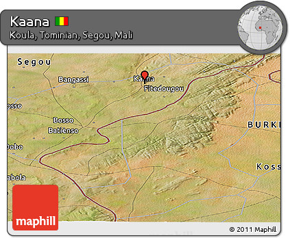Satellite Panoramic Map of Kaana