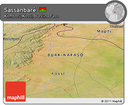 Satellite Panoramic Map of Sassanbaré