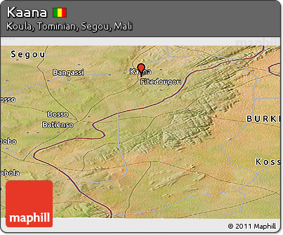 Satellite Panoramic Map of Kaana