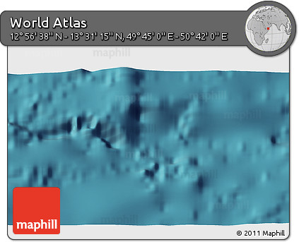 Satellite 3D Map of the Area around 13° 13' 56" N, 50° 13' 30" E