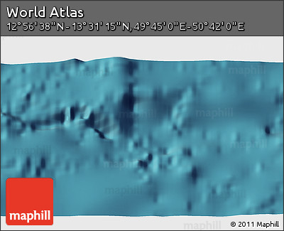 Satellite 3D Map of the Area around 13° 13' 56" N, 50° 13' 30" E