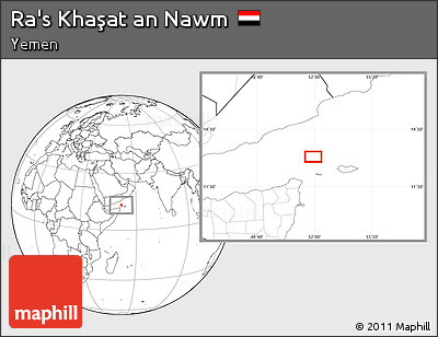 Blank Location Map of Ra's Khaşat An Nawm