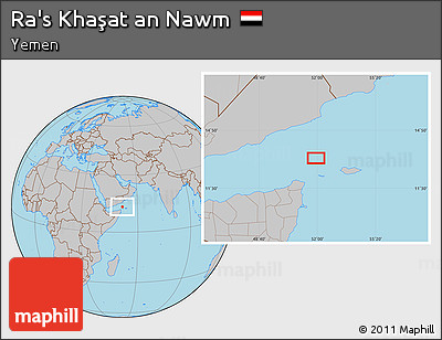 Gray Location Map of Ra's Khaşat An Nawm