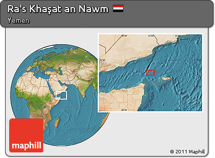 Satellite Location Map of Ra's Khaşat An Nawm