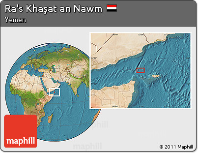 Satellite Location Map of Ra's Khaşat An Nawm