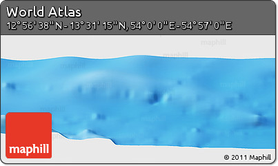 Physical Panoramic Map of the Area around 13° 13' 56" N, 54° 28' 30" E