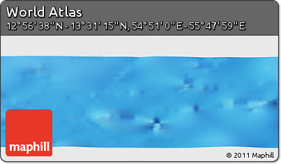 Physical Panoramic Map of the Area around 13° 13' 56" N, 55° 19' 30" E