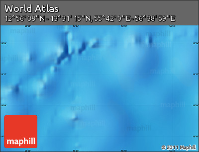 Physical Map of the Area around 13° 13' 56" N, 56° 10' 29" E