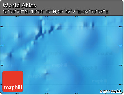 Physical Map of the Area around 13° 13' 56" N, 56° 10' 29" E