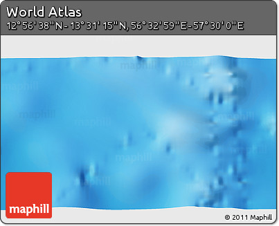 Physical 3D Map of the Area around 13° 13' 56" N, 57° 1' 29" E