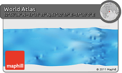 Physical Panoramic Map of the Area around 13° 13' 56" N, 57° 1' 29" E
