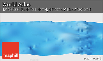 Physical Panoramic Map of the Area around 13° 13' 56" N, 57° 1' 29" E