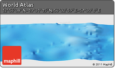 Physical Panoramic Map of the Area around 13° 13' 56" N, 57° 1' 29" E