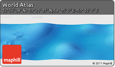Physical Panoramic Map of the Area around 13° 13' 56" N, 58° 43' 30" E
