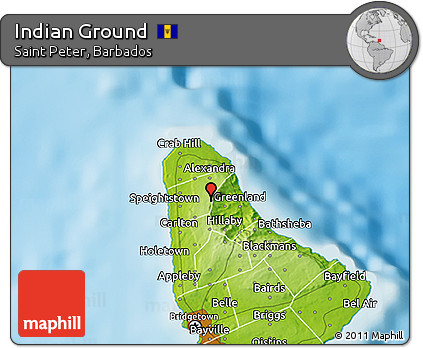 Physical 3D Map of Indian Ground
