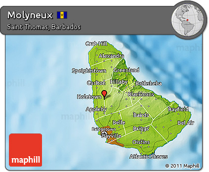 Physical 3D Map of Molyneux