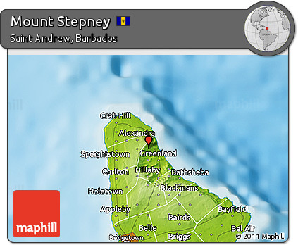 Physical 3D Map of Mount Stepney