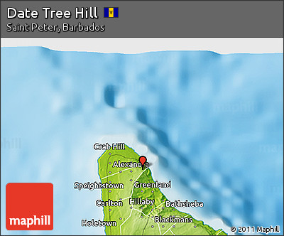 Physical 3D Map of Date Tree Hill