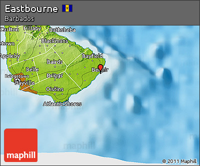 Physical 3D Map of Eastbourne