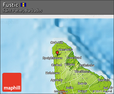 Physical 3D Map of Fustic