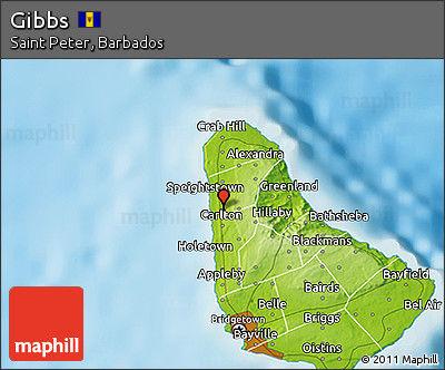 Physical 3D Map of Gibbs
