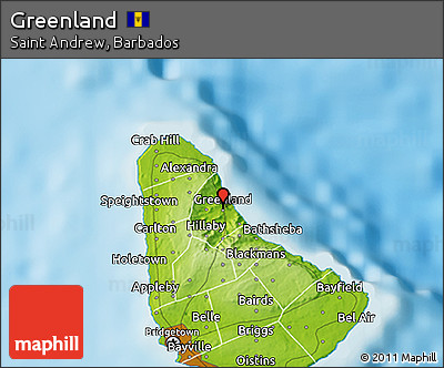Physical 3D Map of Greenland
