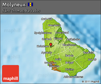 Physical 3D Map of Molyneux