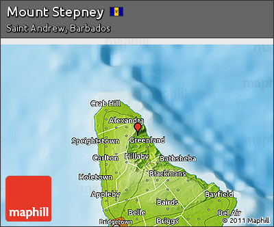 Physical 3D Map of Mount Stepney