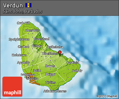 Physical 3D Map of Verdun