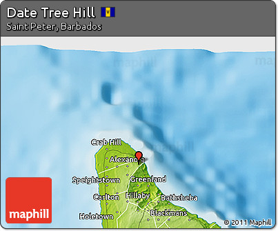Physical 3D Map of Date Tree Hill