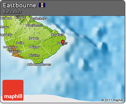 Physical 3D Map of Eastbourne