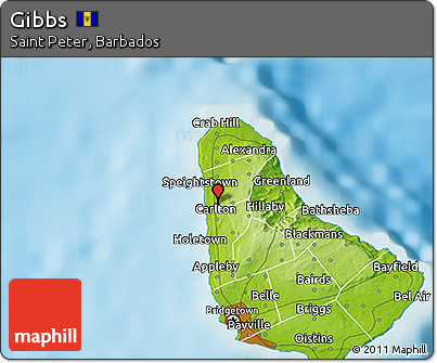 Physical 3D Map of Gibbs