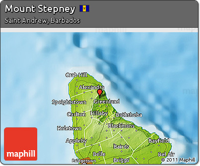 Physical 3D Map of Mount Stepney