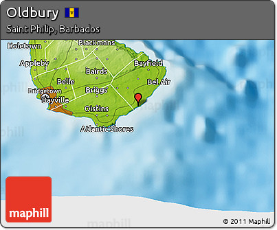 Physical 3D Map of Oldbury