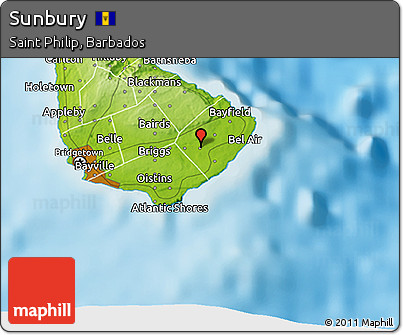 Physical 3D Map of Sunbury