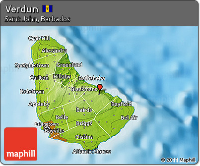 Physical 3D Map of Verdun