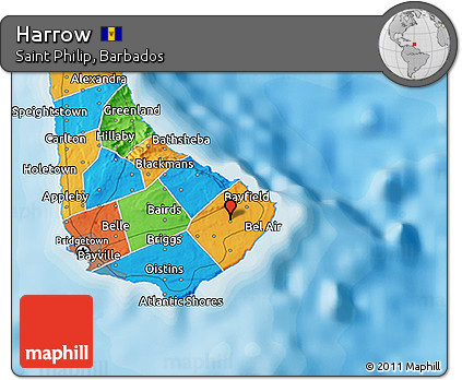Political 3D Map of Harrow