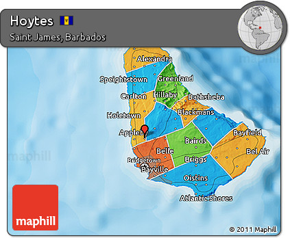 Political 3D Map of Hoytes