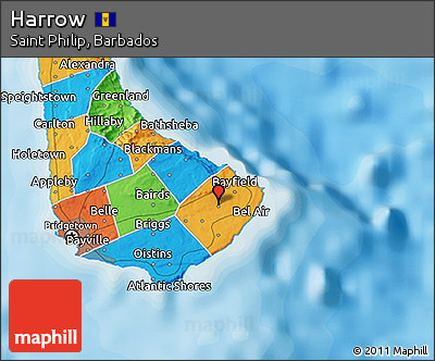 Political 3D Map of Harrow