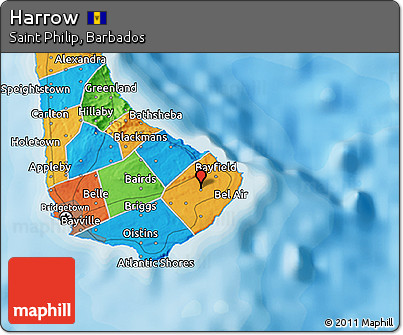 Political 3D Map of Harrow
