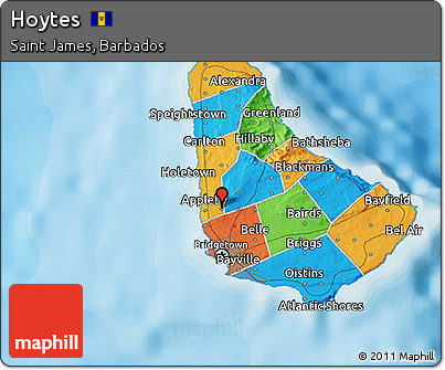 Political 3D Map of Hoytes