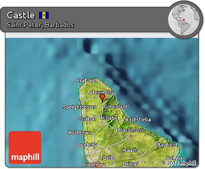 Satellite 3D Map of Castle