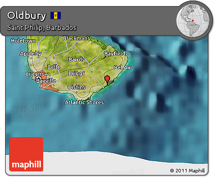Satellite 3D Map of Oldbury