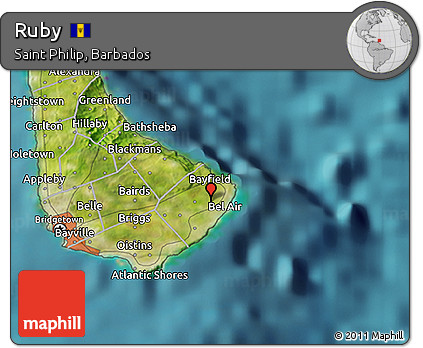 Satellite 3D Map of Ruby